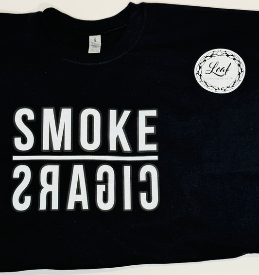 Smoke Cigars Printed Crewneck Sweatshirt