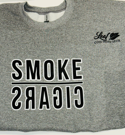 Smoke Cigars Printed Crewneck Sweatshirt